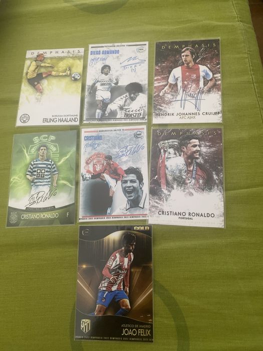 Cartas coleção Maradona,Cristiano Ronaldo,João Felix,Haaland,Cruyff