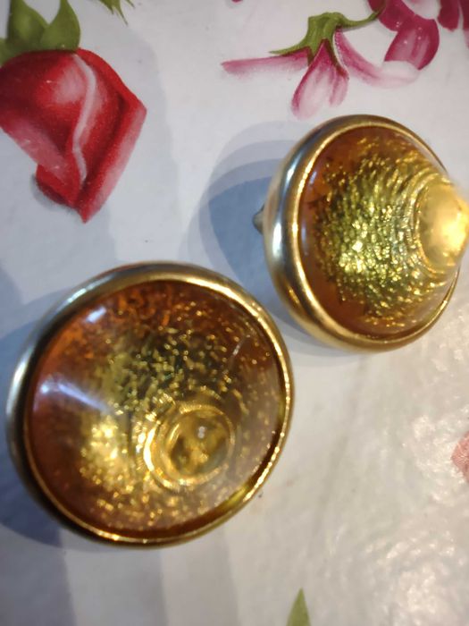 Piękne klipsy vintage projektant David Gross