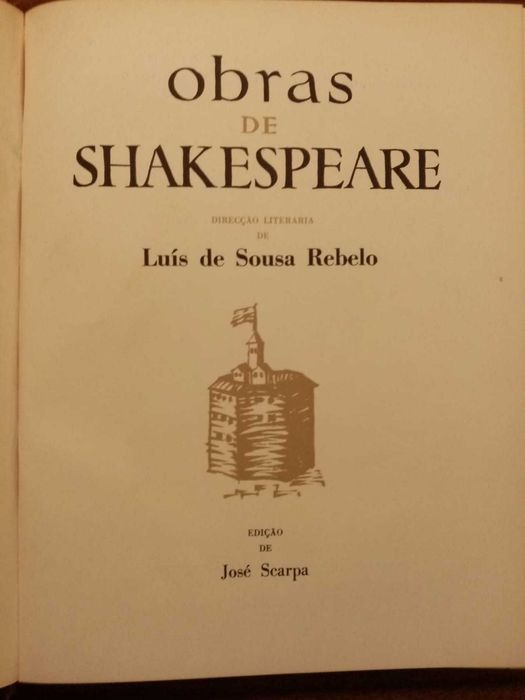 livro: Luís de Sousa Rebelo “Obras de Shakespeare", volumes 1, 2 e 3