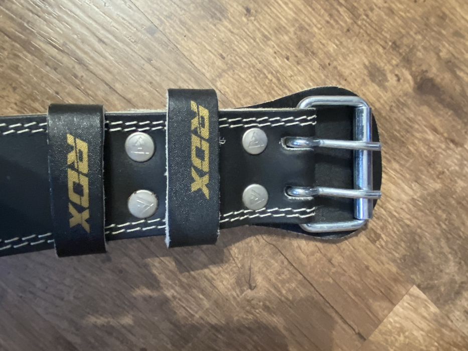Пояс для важкої атлетики RDX шкіряний L Black Gold