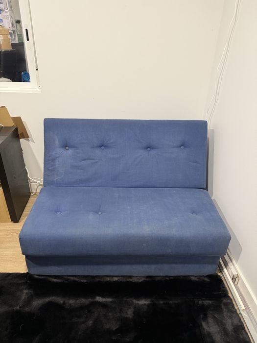 Sofá Cama Azul 2 lugares
