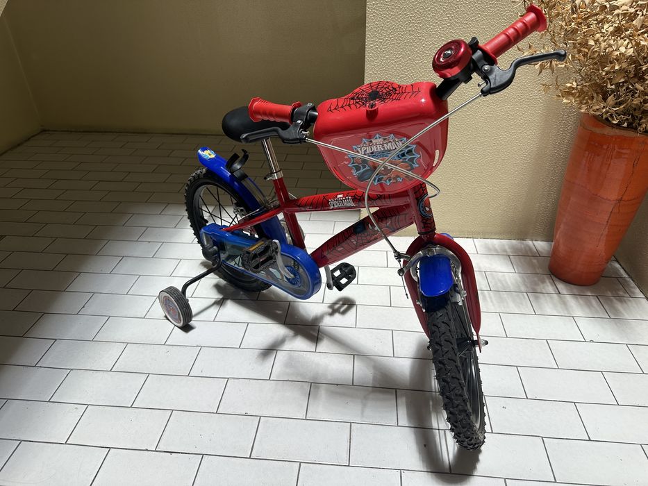 Bicicleta Criança 16” Spider-Man com Rodinhas
