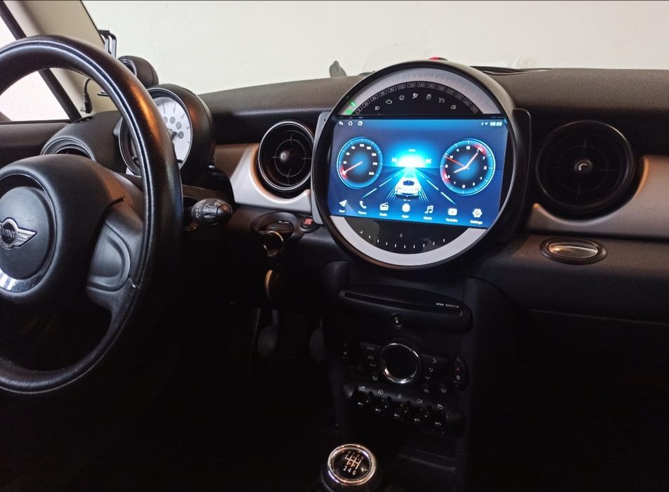 Radio 2 DIN 9" Mini Cooper (2006 a 2015) + Android (4+32 GB) Novos