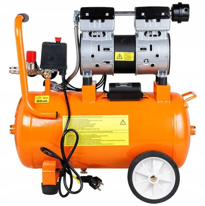 Безмасляний компресор NEO TOOLS 24 л 800 Вт 8 бар 125л/хв 2х поршневий