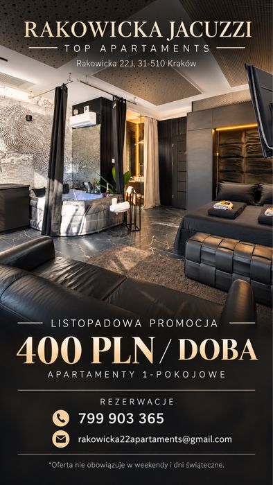 Jacuzzi Rakowicka Top Apartaments Kraków Stare Miasto