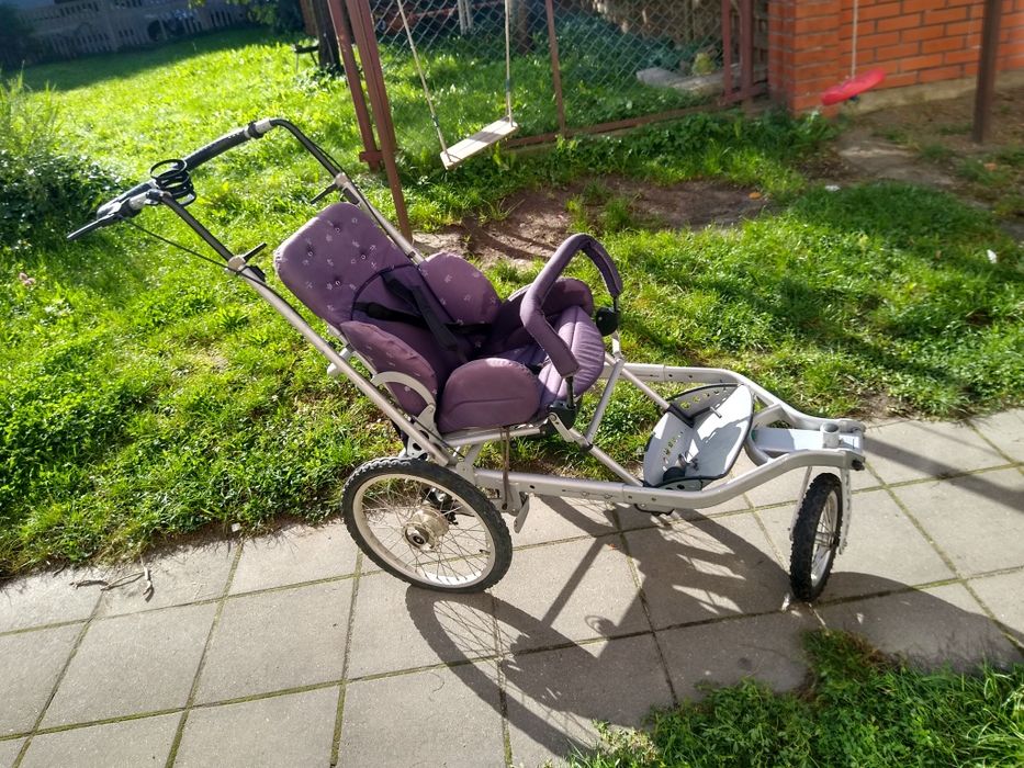 Przyczepka rowerowa, wózek trójkołowy, do biegania, wózek