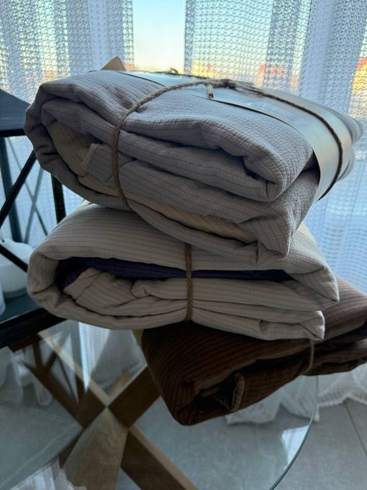 Півтораспальний комплект постільної білизни з вареної бавовни