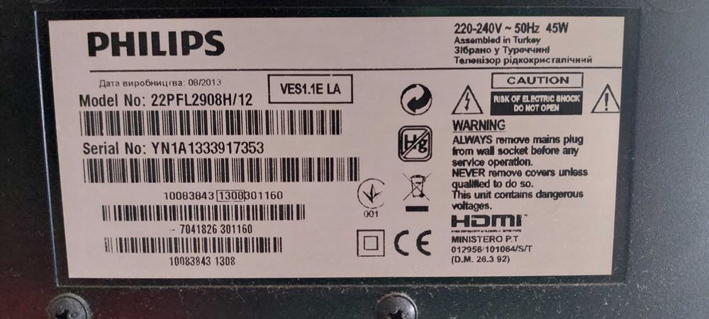 Tv Philips 22 polegadas