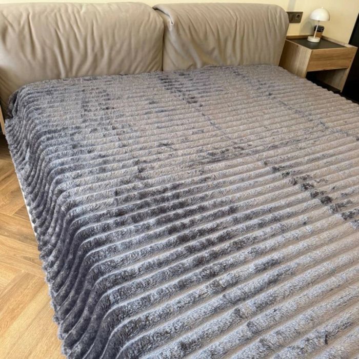 Плед шарпей темно-сірий 180*210