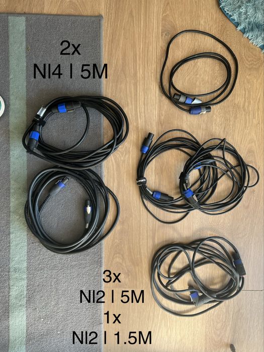 Cabos  speakon nl2 e nl4