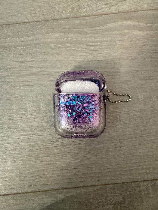 Чохол на аирподс airpods блискучий фіолетовий