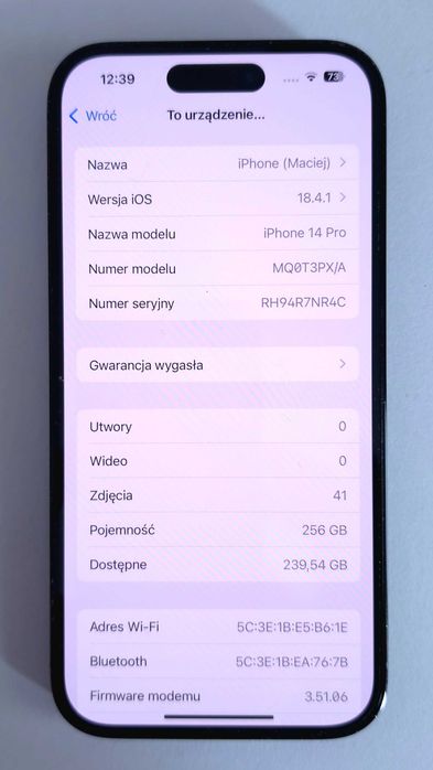 iPhone 14 PRO, 90% bateria, NIE SZUKAJ DALEJ