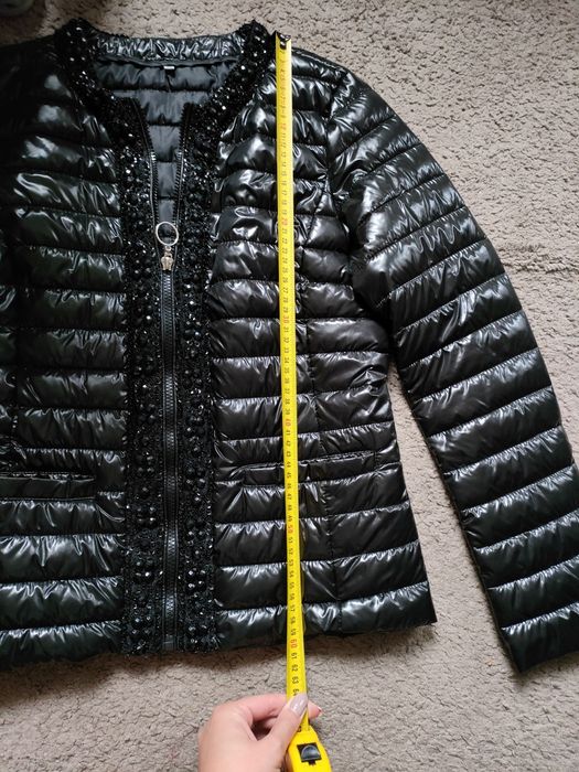 Kurtka damska czarna jesienna M obszyta kamyczkami Nowa
