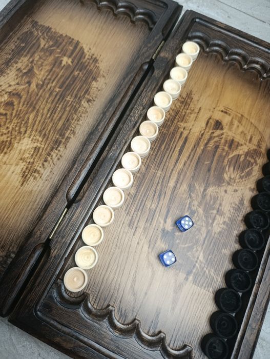 Нові нарди з натурального дуба 40х40см