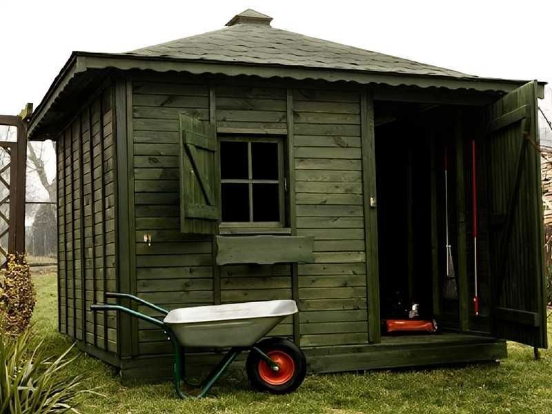 Domek Narzędziowy 3x3 4-spad Drewniany Producent Impregnacja Podłoga