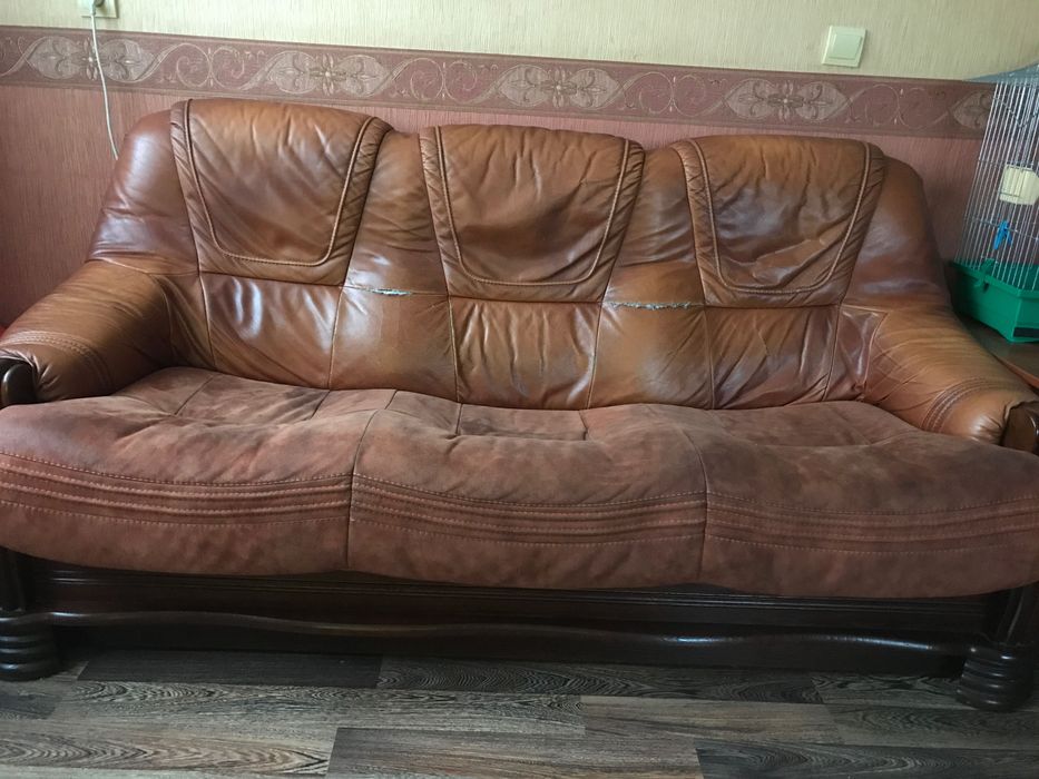 Продам диван, шкіряний