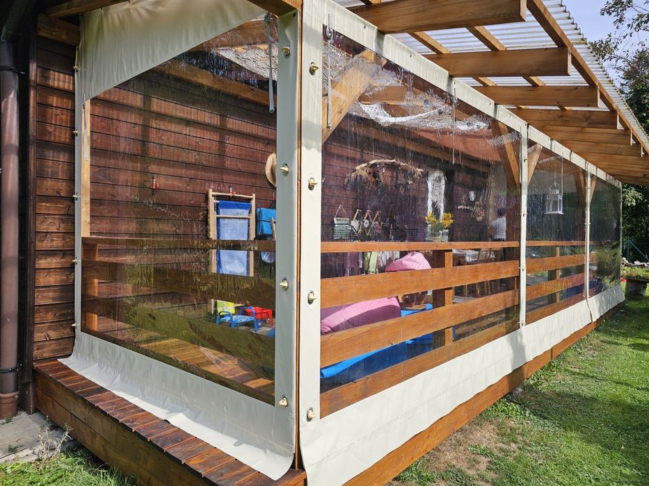 Plandeka na altanke, plandeki do altanki osłona tarasowa okna PVC