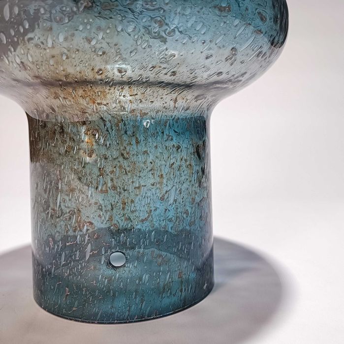 Base para Candeeiro de mesa em vidro Volkano Azul Marinho