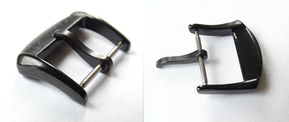 Czarna Klamra zapięcie do paska do zegarka Seiko szerokość 18mm