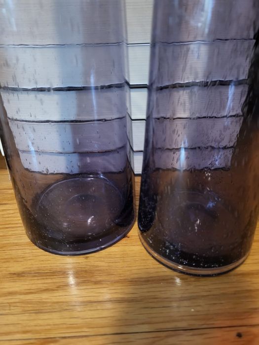 2 Jarras de vidro roxo com bolhas422804344035102721