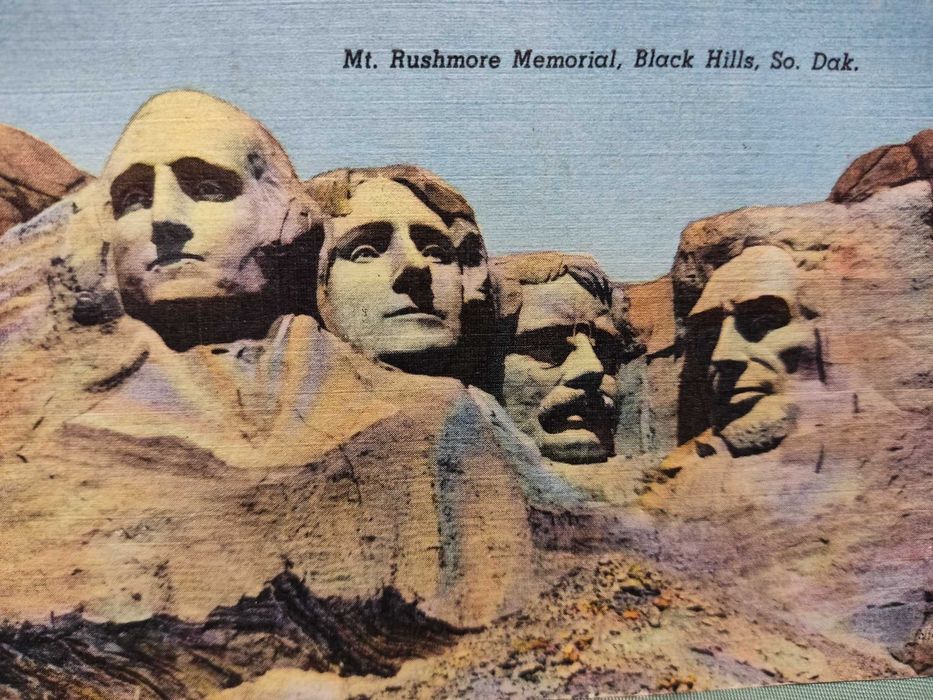 Pocztówka widokówka Mount Rushmore National Memorial