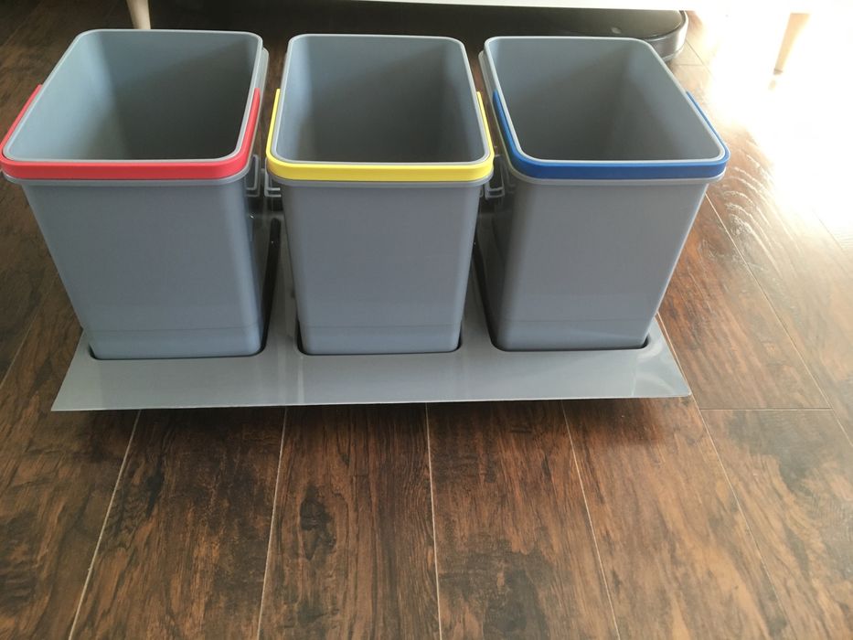 Segregator sorter na smieci recykling 3 kosze wklad do szuflady