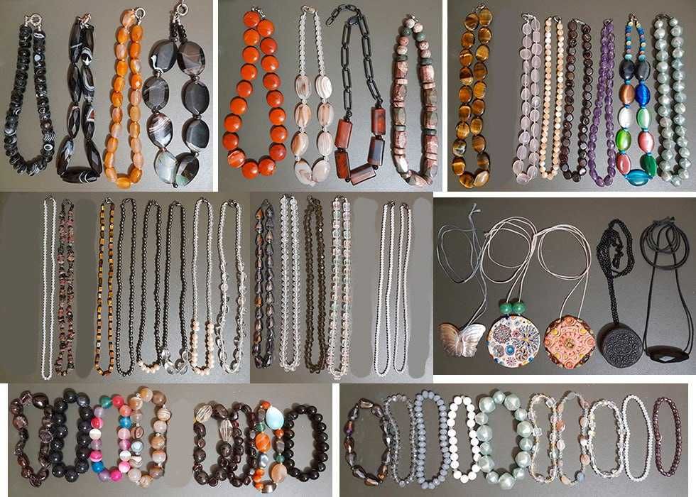 Намисто яшма сердолік тигрово око агат гірський кришталь гранат