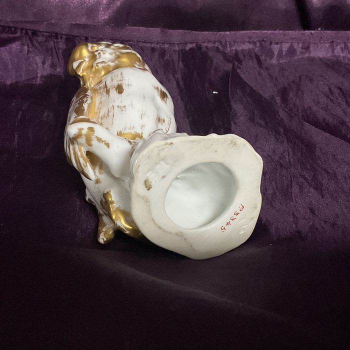 Ave piriquito vista alegre pintura manual 13 cm porcelana