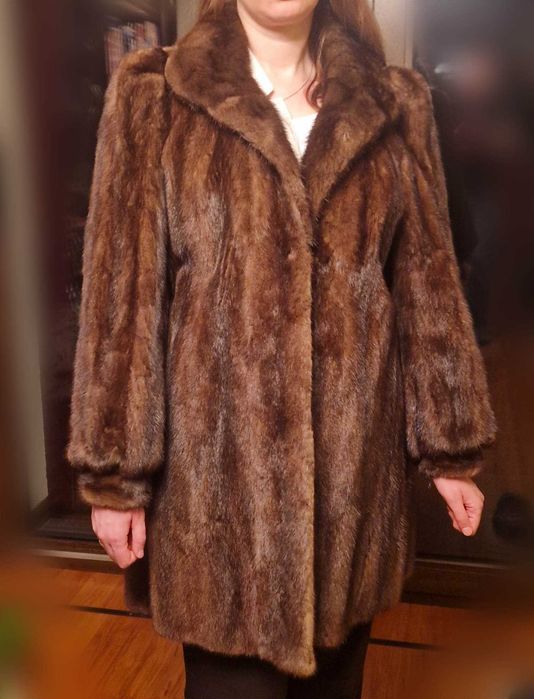 Eleganckie futro z norek, stan idealny