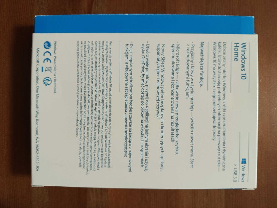 System operacyjny Microsoft Windows 10 HOME 32/64 bit - wersja BOX