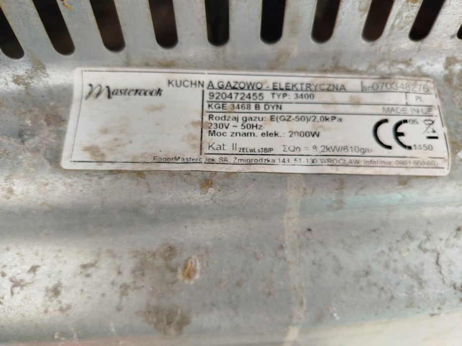 Kuchenka gazowo-elektryczna