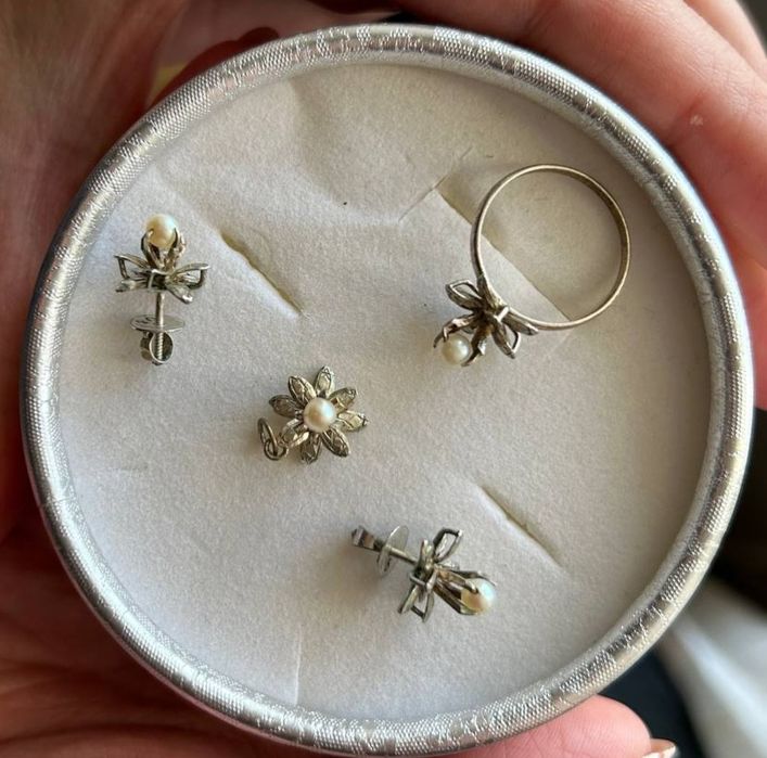 Винтажный серебряный набор