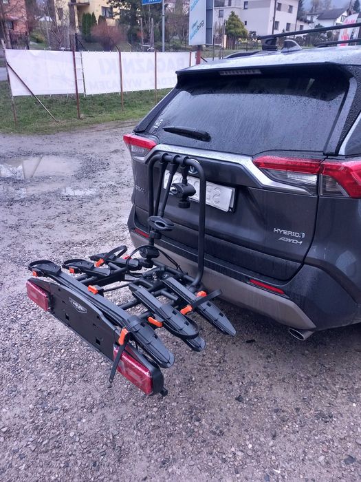 Aguri Active Bike Pro 3 Black Platforma rowerowa na hak na 3 rowery, dobry, solidny bagażnik.możliwośc dołączenia dostawki na 4 rower