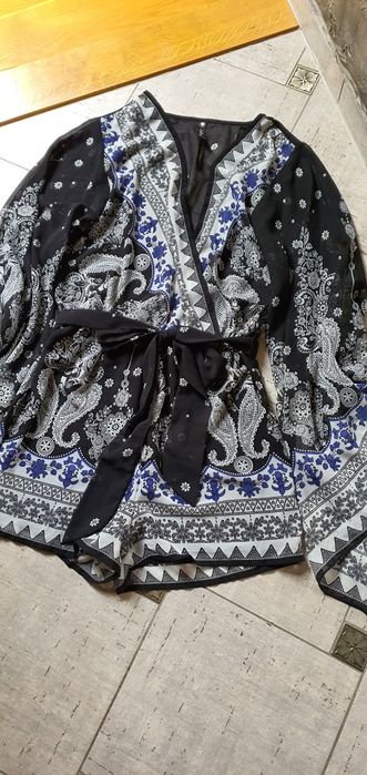 Influence angielski kombinezon szyfon wzory tiul podszewka S M L