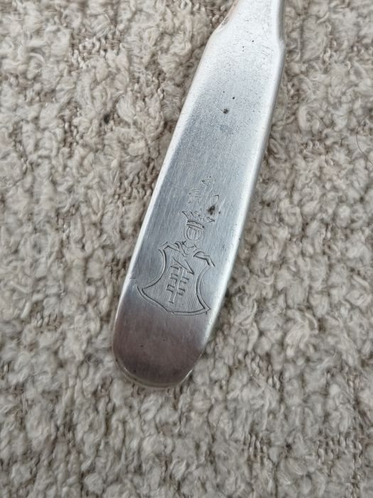 Srebrna łyżka herb "Lis" Karoli Czaplicki Kraków