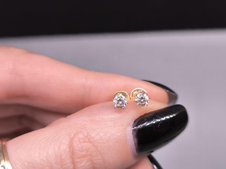 Серьги золотые пусеты (0.99г) гвоздики