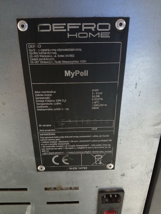 Defro Mypell 9kw
