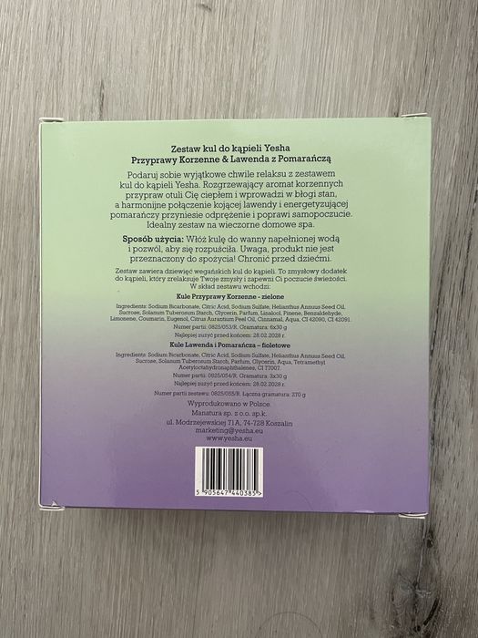 Zestaw prezentowy do kąpieli Yesha & Manufaktura Piękna