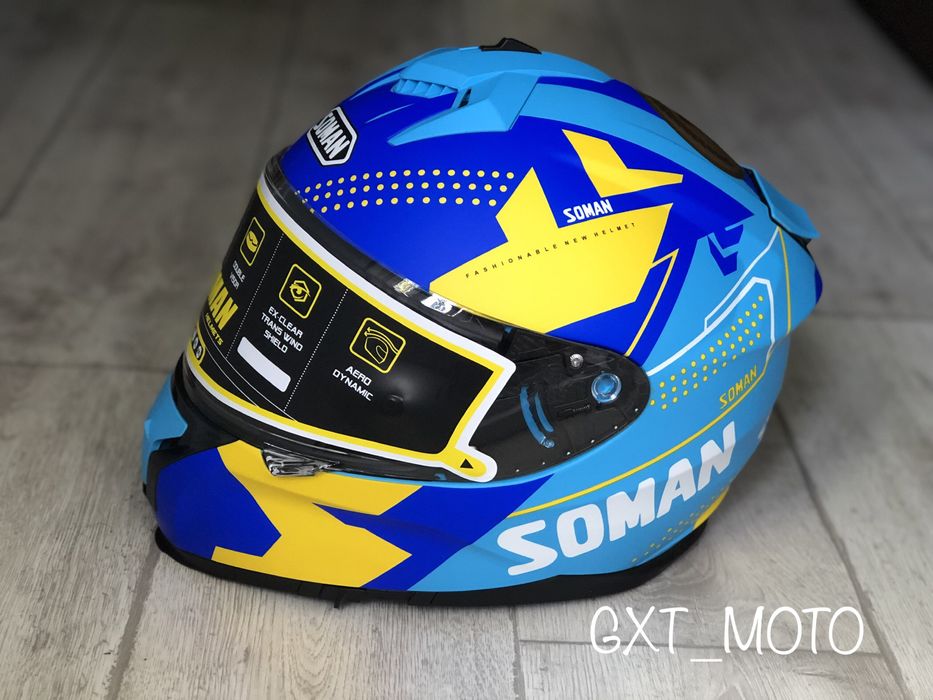 Мотошолом Мотошлем Soman шлем