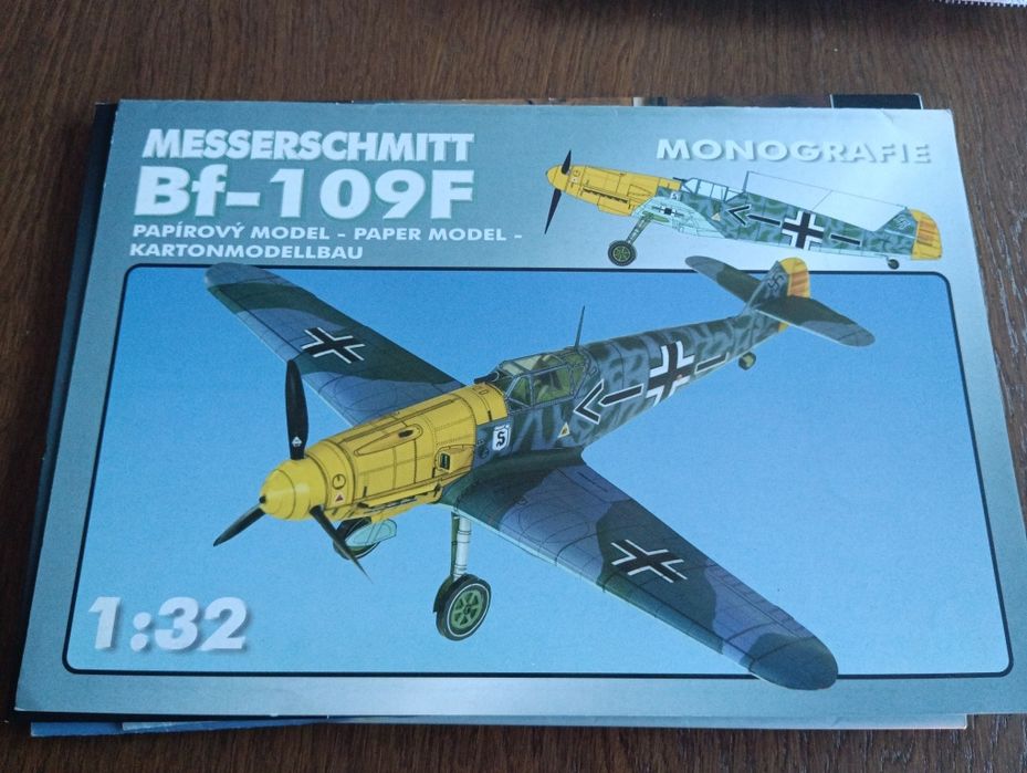 Model kartonowy Messerschmitt BF-109 F Bereza. 1:33