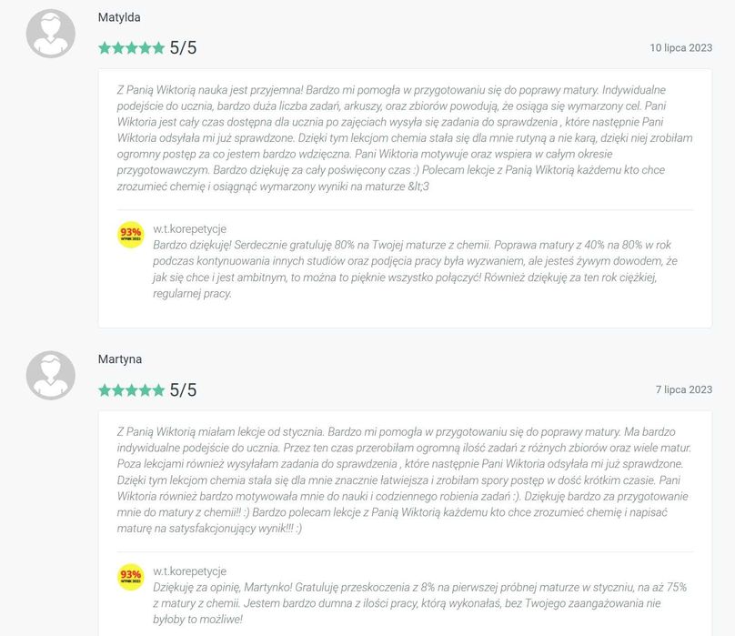 Korepetycje chemia rozszerzona, przygotowanie do poprawek, chemia IB