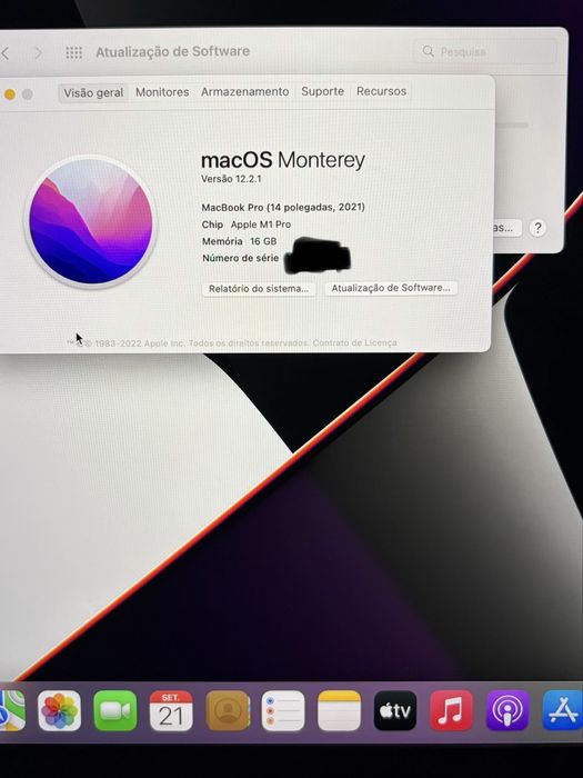 MacBook Pro 14" (2021) — M1 Pro | 16GB | 512GB — Cinzento Sideral