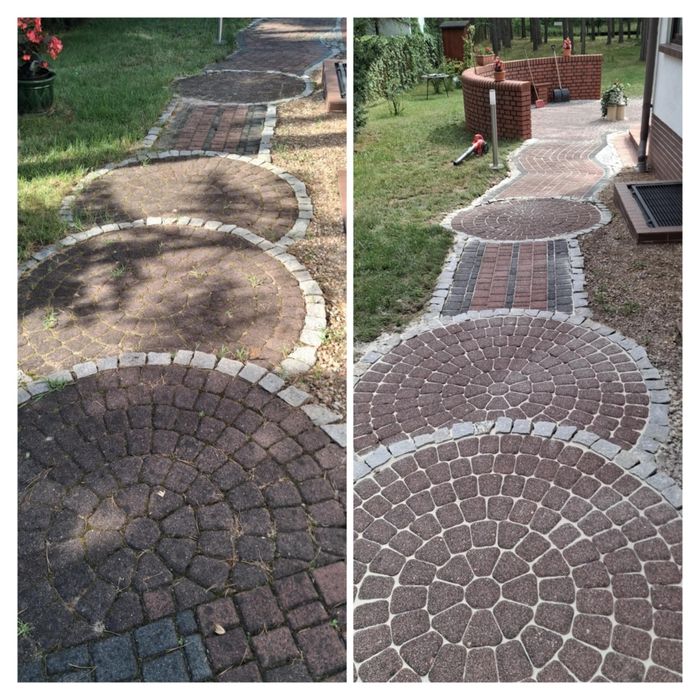 Usługi mycia kostki brukowej, elewacji, itp.