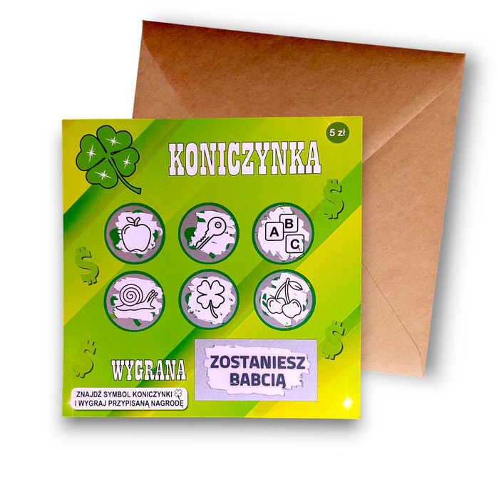 ZDRAPKI ZDRAPKA Koniczynka Kupon Loteria Dowolny Tekst 2 sztuki
