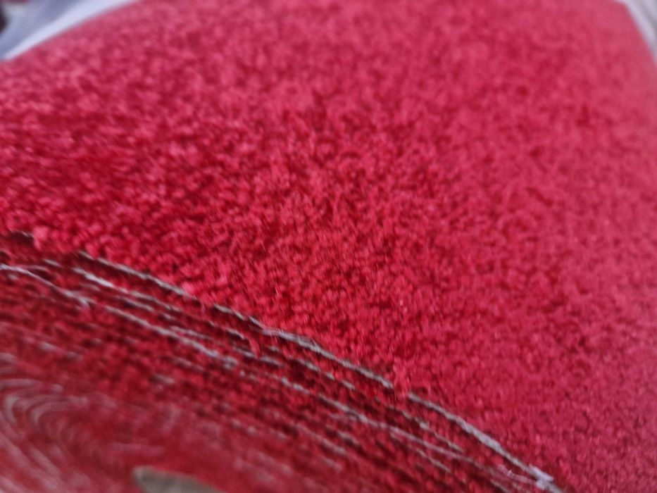 Wykładzina Shaggy Dywan   czerwony nowy okazja 4m