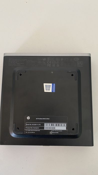 Комп'ютер Hp ProDesk 600G3 mini i5-7500T або i5-6500T8gb ssd256gb WIFI