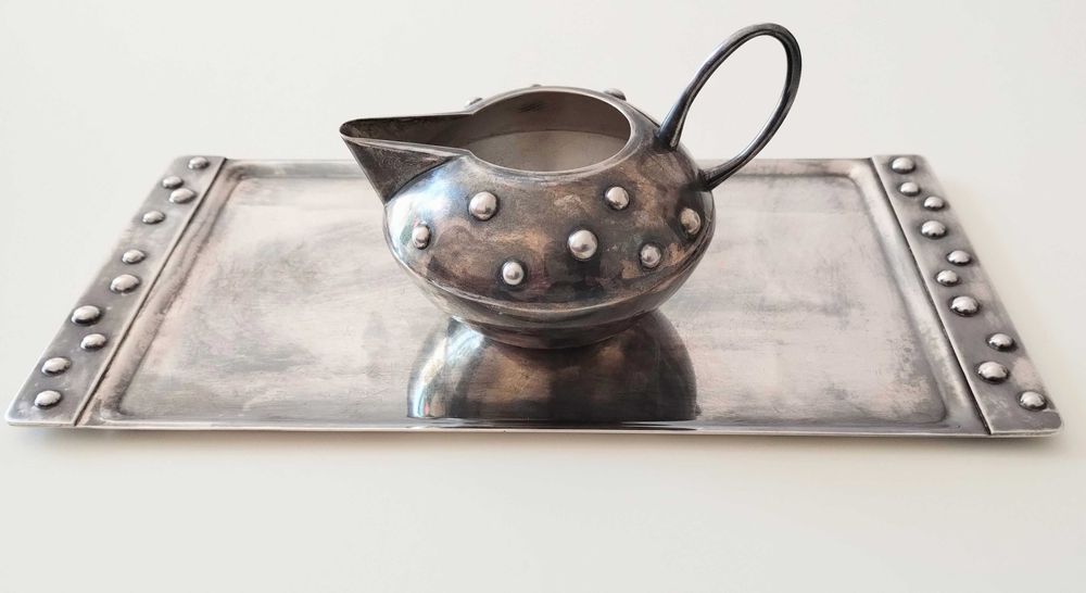 Komplet  srebrny. Rytosztuka. Asteroid. 655 gr. Lata 60 te.