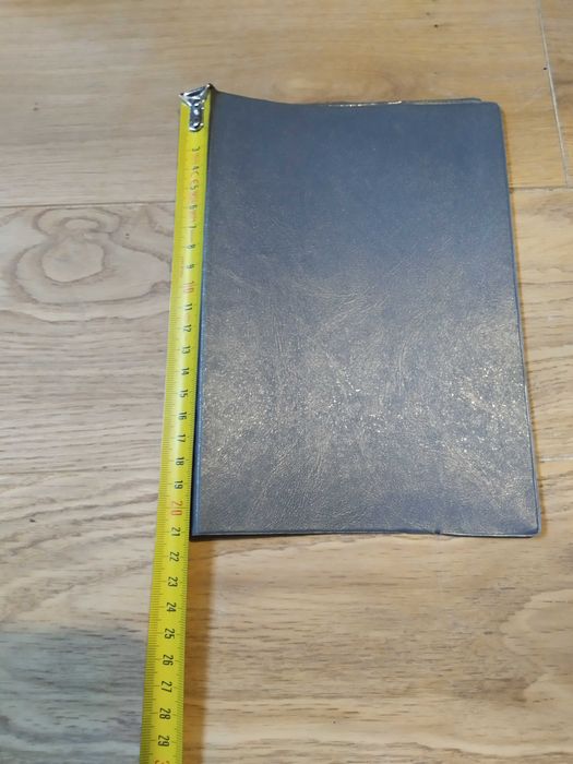 Okładka na książkę plastikowa niebieska PRL