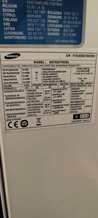 Lodówka Samsung dwudrzwiowa- rezerwacja