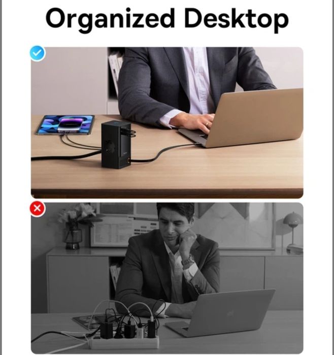 Baseus PowerCombo 65W GaN — Розумна зарядна станція